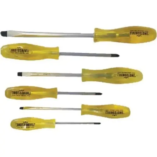 Screwdriver Set 6Pc Yellow Handle Livingstone 1