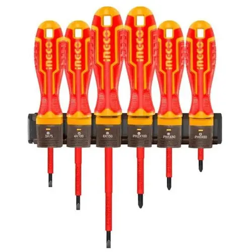Screwdriver Set With Bracket Vde 6Pc Ingco 1