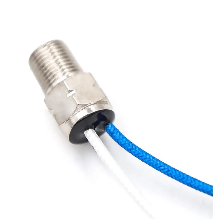 0-300'F Shallow Depth Temperature Gauge Sender 2 Wire Short Sweep 1