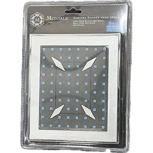 Shower Head Square Poly With Arm Montale 1