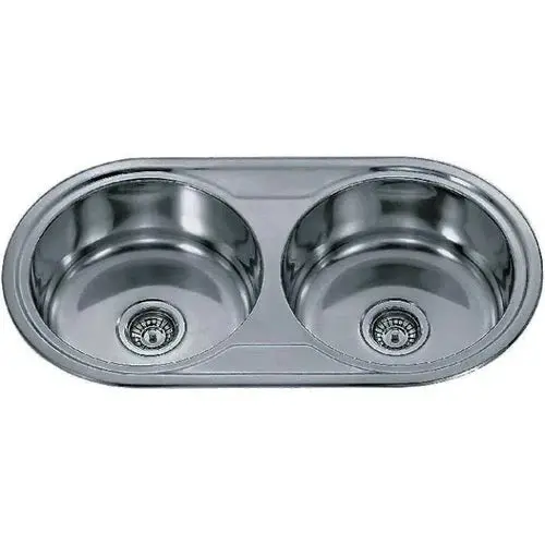 Sink Drop In Double Bowl Round 2