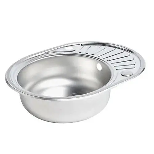 Sink Drop In Single Bowl Half End Round 2
