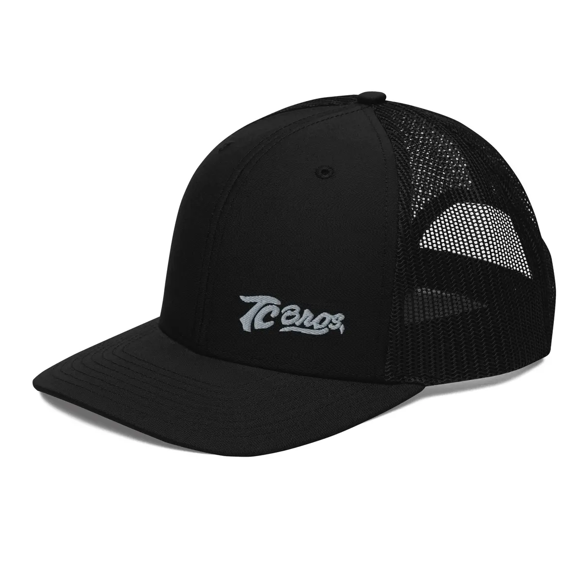 Script Cotton Trucker Cap - Black 1