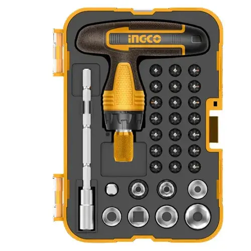 Socket & Screwdriver 1/4" Set Ingco 1