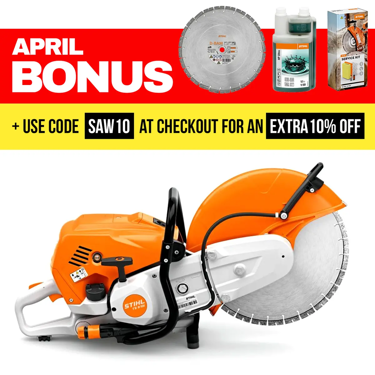 Stihl Ts910i Petrol Cut-Off Saw Premium Bundle 1