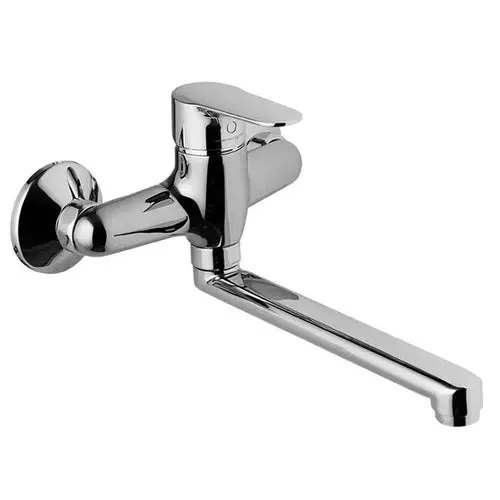 Tap Sink Mixer Wall Rounded Lever 1