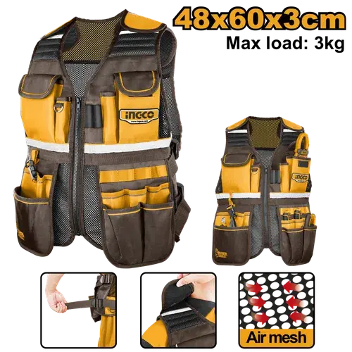 Tool Bag Vest Adjustable Ingco 1