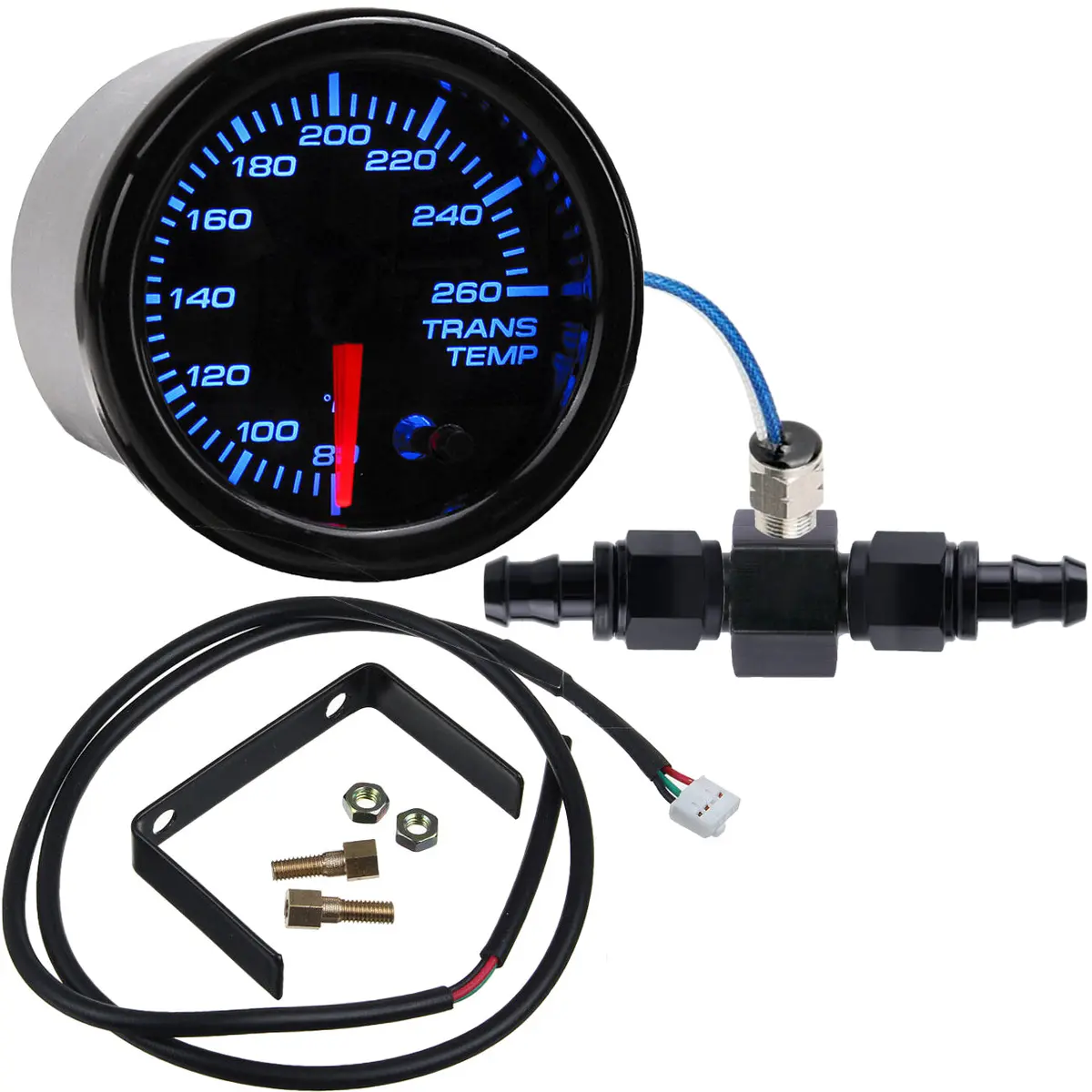 2 Inch Transmission Oil Cooler Temperature Gauge Sender Unit An Hose Fitting 1