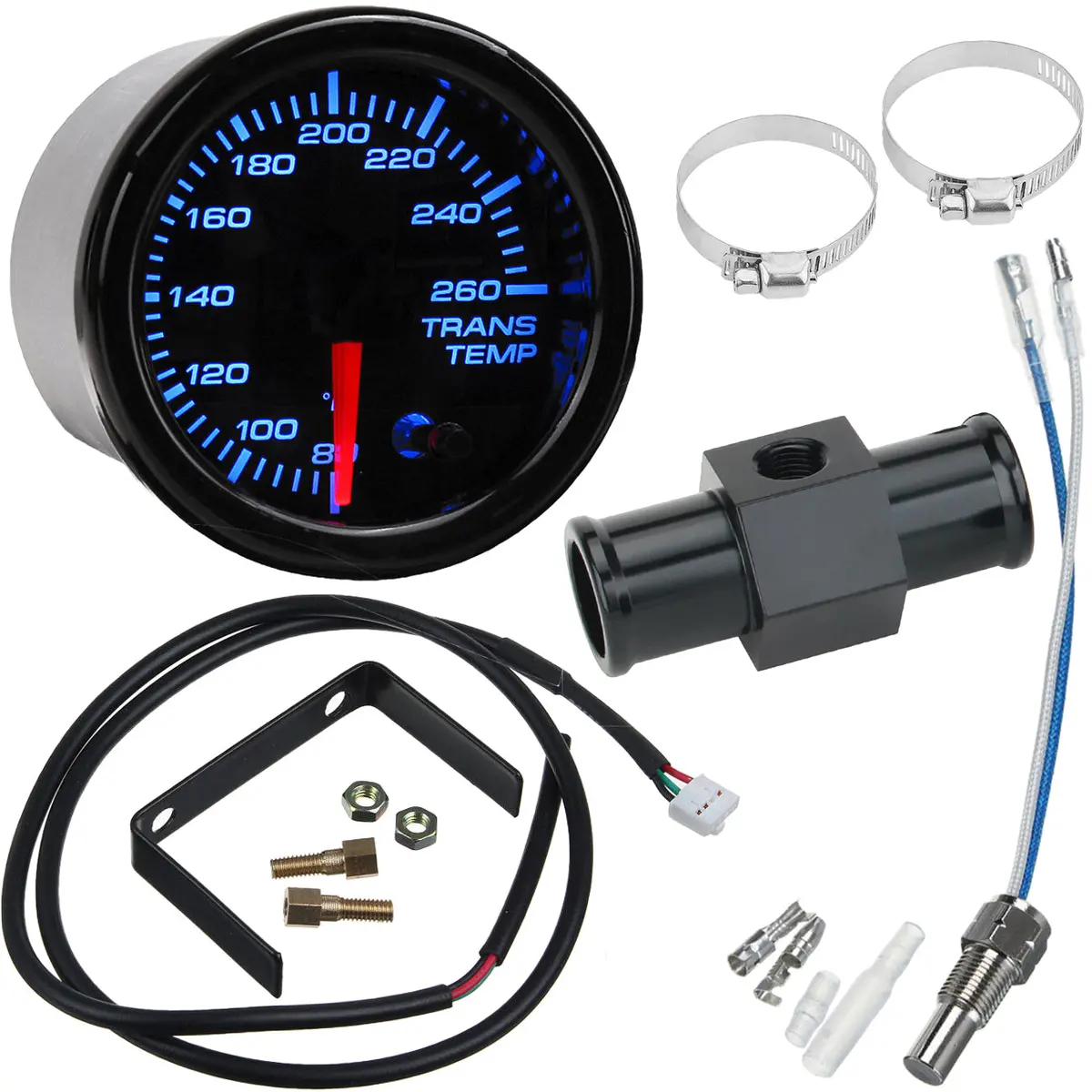 2 Inch Transmission Oil Cooler Temperature Gauge Hose Adapter Sending Unit 1