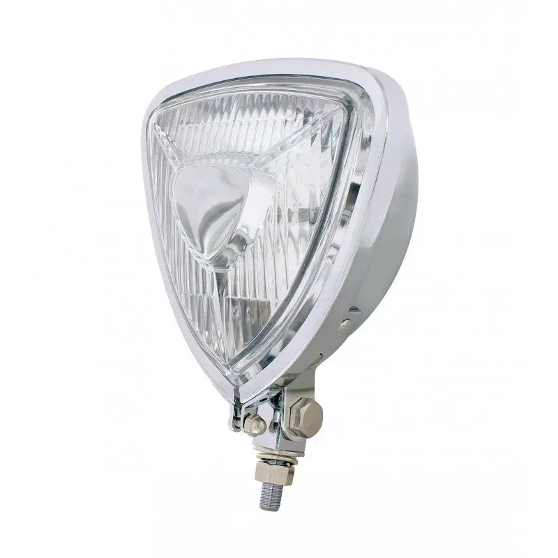 Triangle Chopper Headlight - Aris Style -Chrome 1