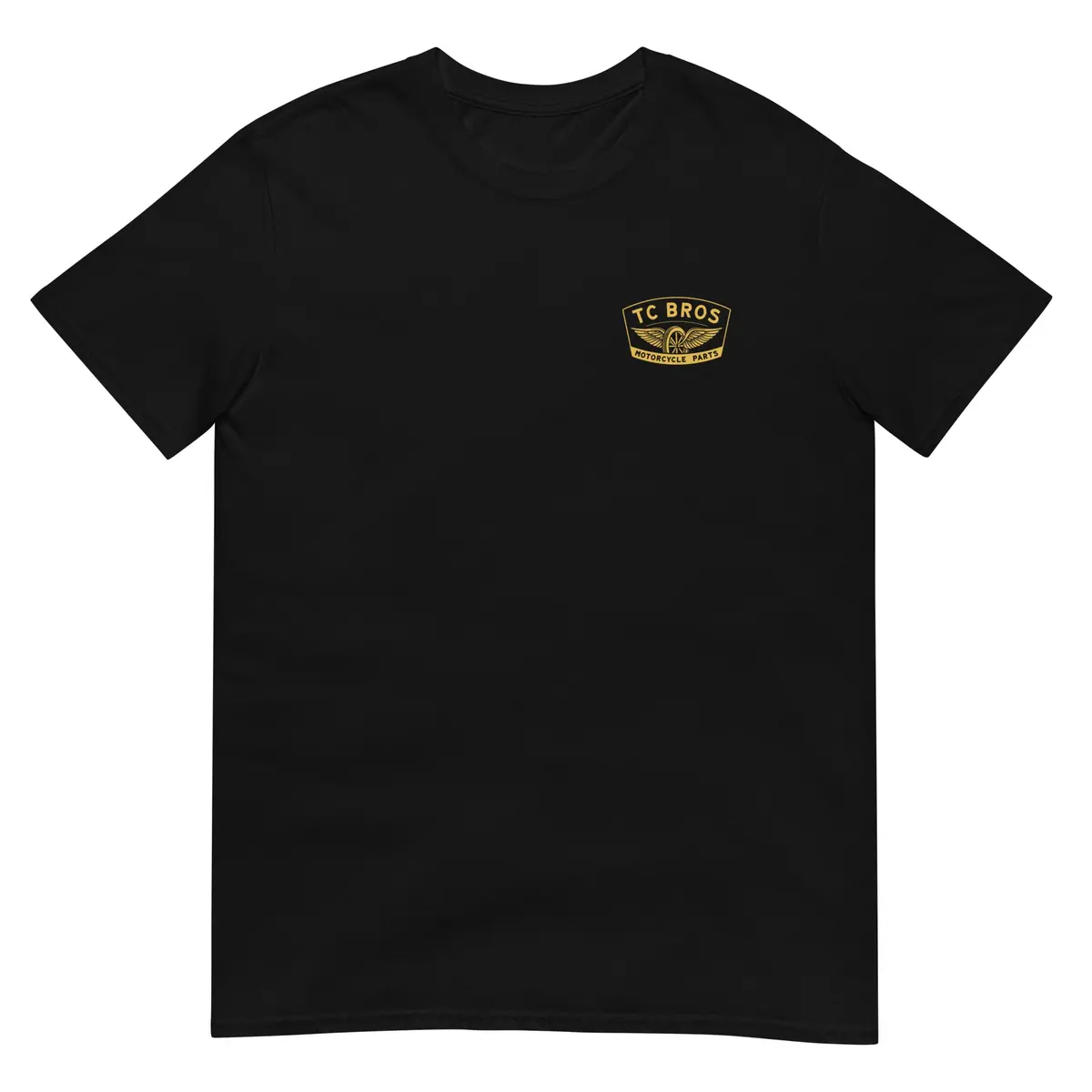 Gold Winged Wheel - Black Tee 1