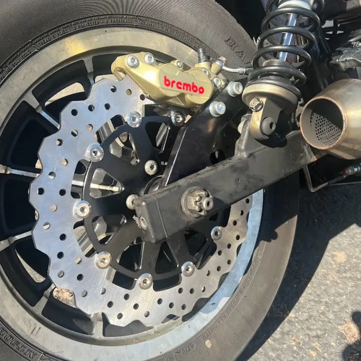 Tc Bros. 2006-2007 Harley Dyna Rear Axial Brembo Bracket Stock Rotor 2