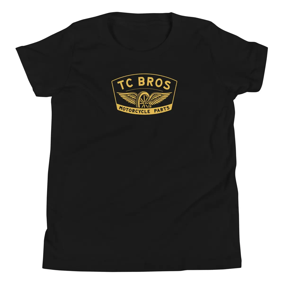 Youth Short Sleeve Tee - Winged Wheel - Black/Gold 1
