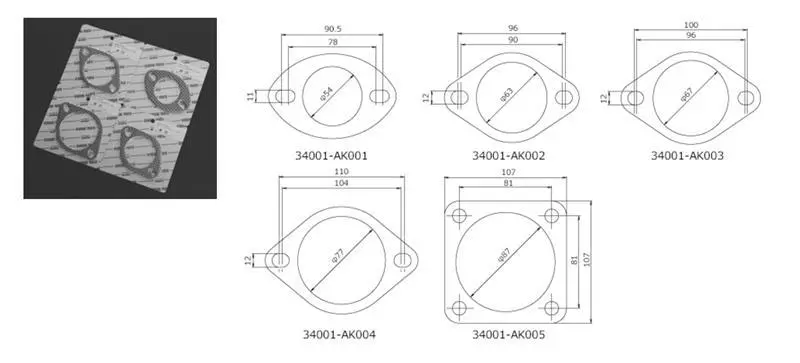 Hks Universal 50Mm Exhaust Gasket Set – High-Temp Ex Flange Sealing Solution (2-Pack) 1