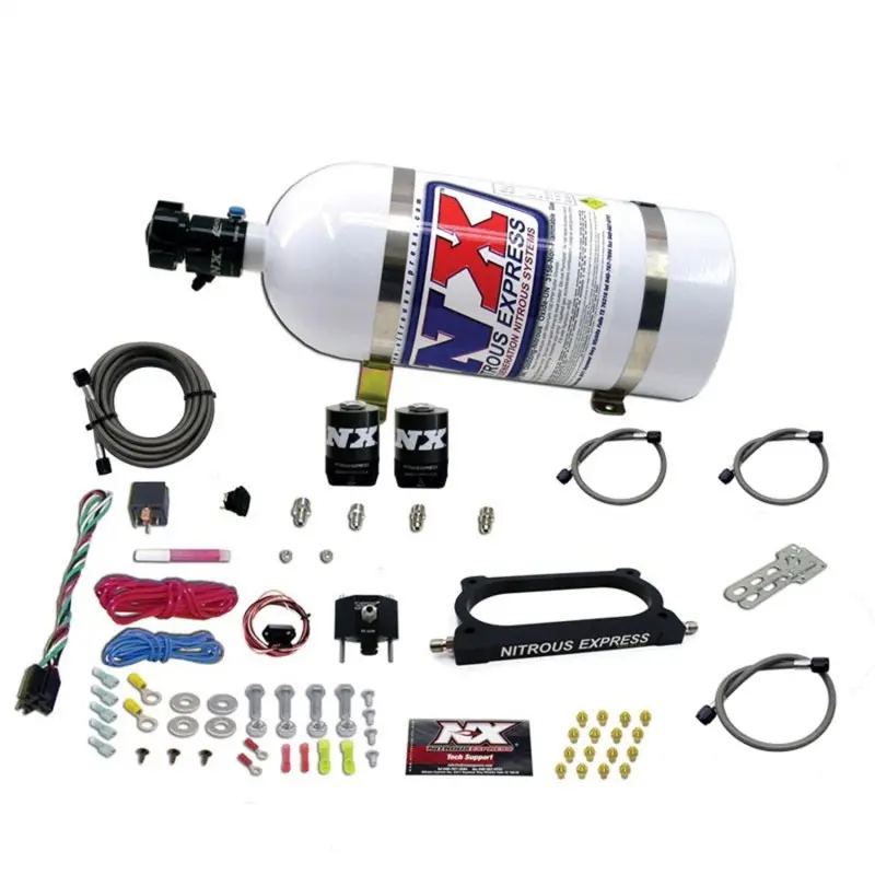 Nitrous Express 07-14 Ford Mustang Gt500 Nitrous Plate Kit (50-250Hp) W/10Lb Bottle 1