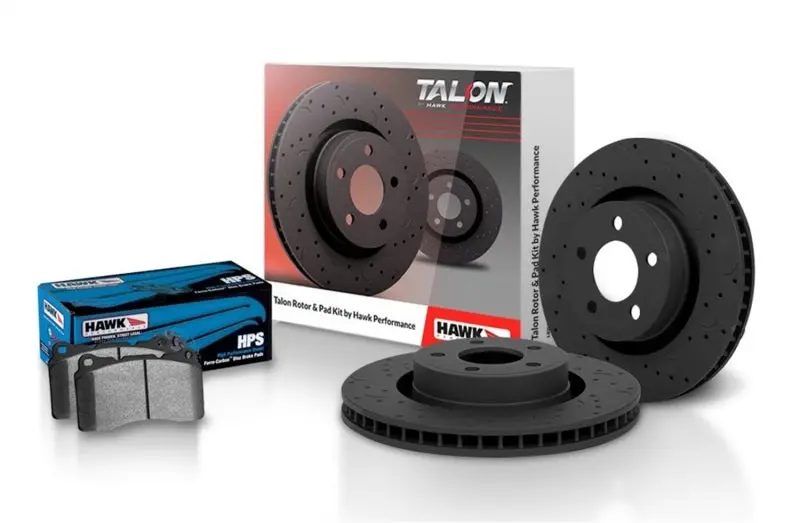 Hawk Talon Performance Brake Rotors – High-Strength Cast Iron, Vented & Drilled 2