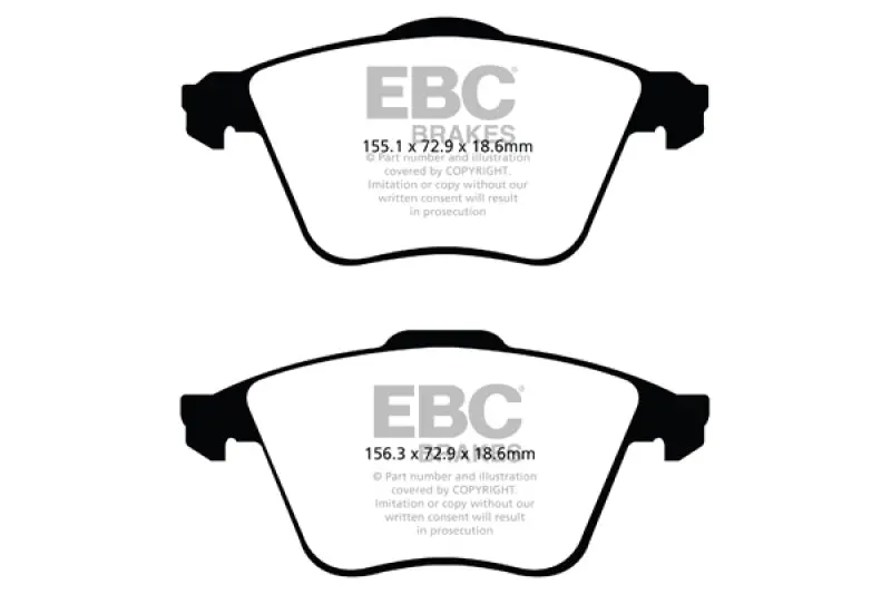 Ebc 07-13 Mazda 3 2.3 Turbo Redstuff Front Brake Pads 1
