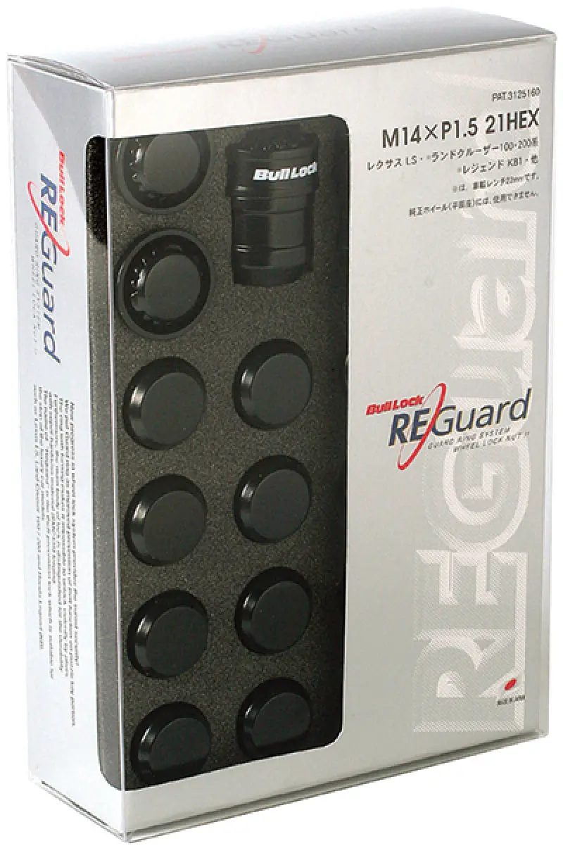 Project Kics 21/22Hex Black Bull Lock Nut Guard – M14X1.50 Thread Pitch 1