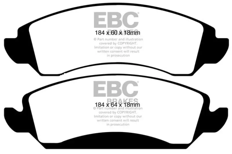 Ebc Ultimax2 Front Brake Pads For 2009–2014 Cadillac Escalade Hybrid (6.0L) 1