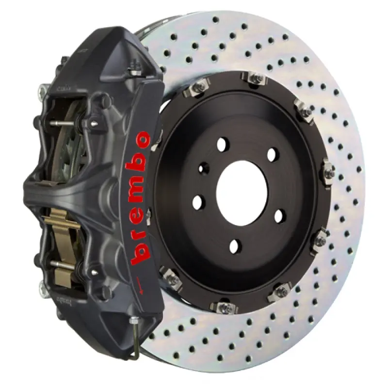 Brembo Gts Big Brake Kit – Front, 6-Piston Calipers With Drilled 405X34Mm Two-Piece Rotors For 2008–2010 Porsche Cayenne Turbo 1