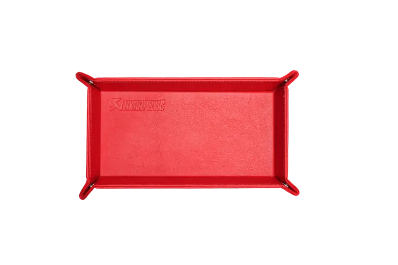 Akrapovic Red Leather Desk Valet Organizer 1