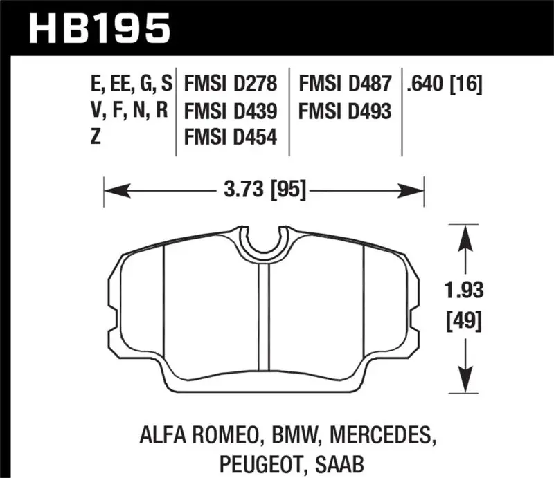 Hawk Ht-10 Hps Street Brake Pads – Front Axle Upgrade For Bmw E30 325 (1984–1991) 1