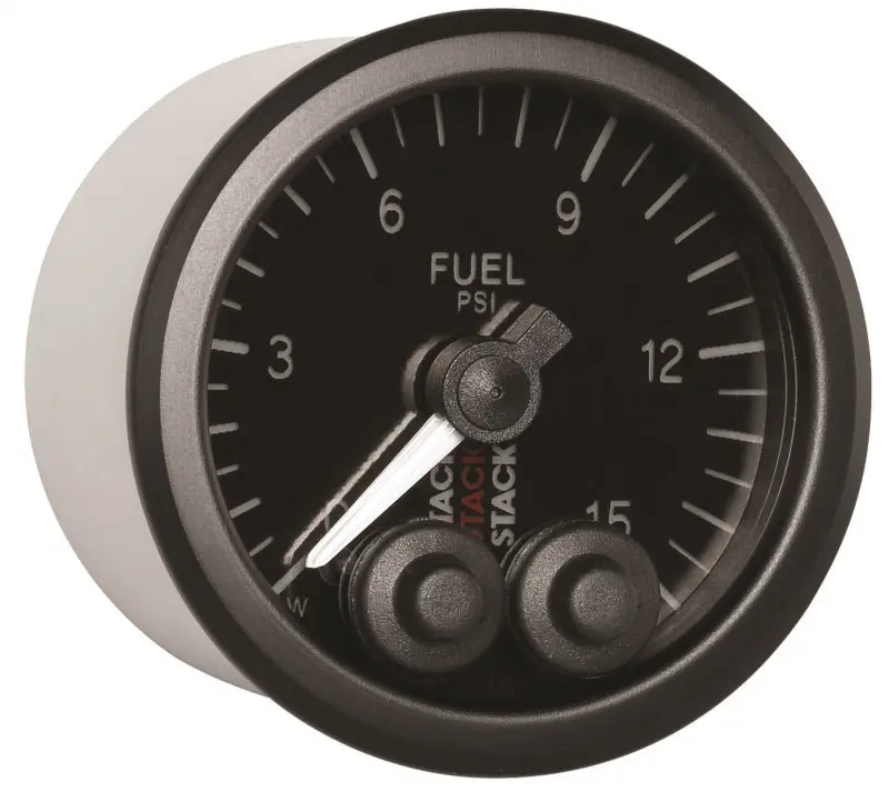 Autometer Pro-Control Fuel Pressure Gauge – 52Mm Black Dial, 0–15 Psi, 1/8" Nptf Male Thread 1
