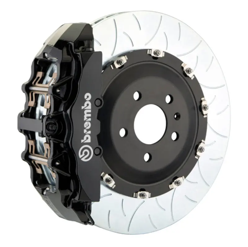 Brembo Gt Front Big Brake Kit For 2015–2016 Hyundai Genesis Sedan (3.8L/5.0L, Rwd Only) – 6-Piston Calipers, Slotted 380X34Mm Two-Piece Rotors, Black 1
