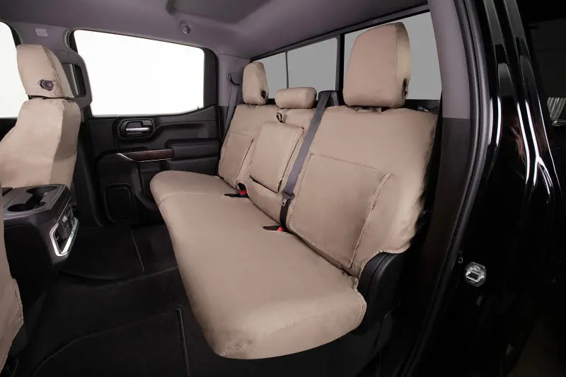Covercraft Polycotton Seat Covers For 2019–2024 Dodge Ram 1500 – Second Row, Taupe Custom Fit 1