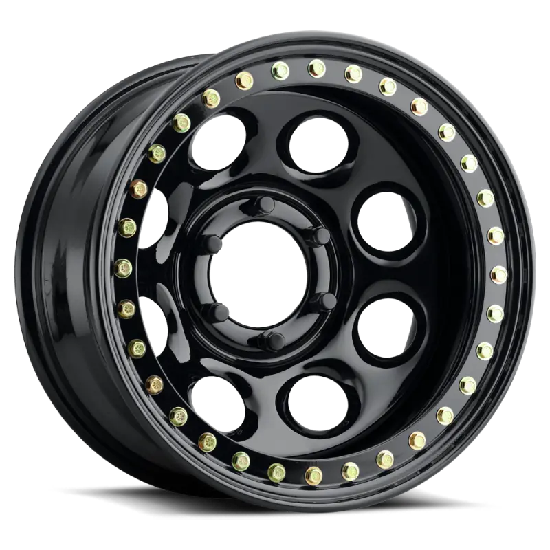 Raceline Rt81 Rock Beadlock Wheel – 17X8", 5X127, -25Mm Offset, 83.82Mm Bore, Gloss Black 1