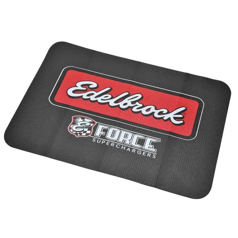 Edelbrock Racing Pvc Foam Fender Cover – Dual-Color Printed Logo Mat 1