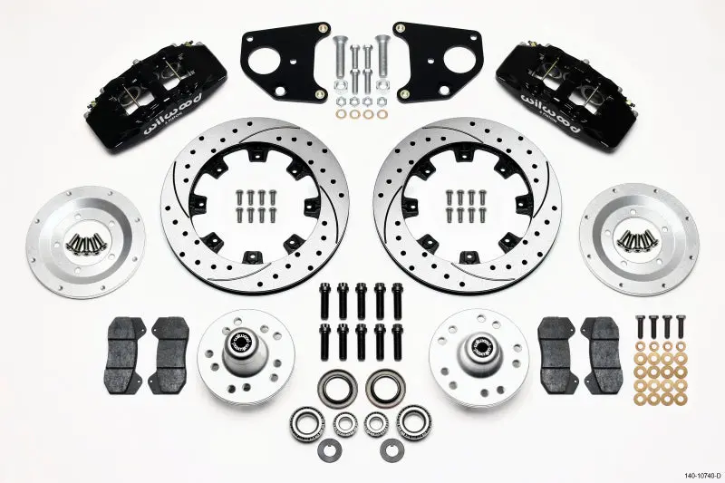 Wilwood Dynapro 6-Piston Front Hub Kit – 12.19-Inch Drilled Rotors For 1962–1972 Cdp B/E-Body Drum Brakes 1