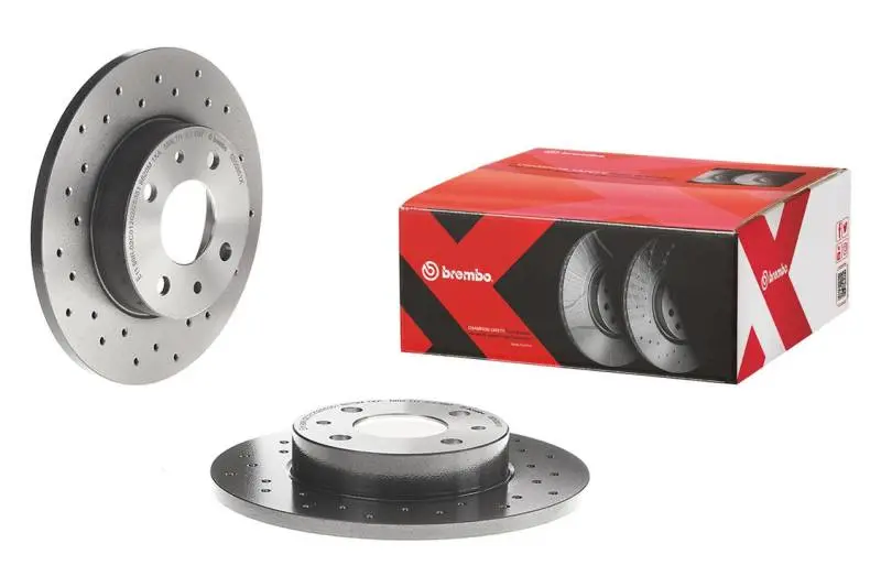 Brembo Cross-Drilled Front Brake Rotors For 2019 Audi A3 Quattro, Q3 (2019–2020), And S3 (2015–2020) – Uv-Coated, Extra-Duty 1