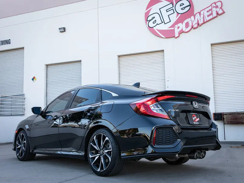 Afe Takeda Cat-Back Exhaust System For 2017–2020 Honda Civic Si Sedan – 2.5" 304 Stainless Steel, Carbon Fiber Tips 2