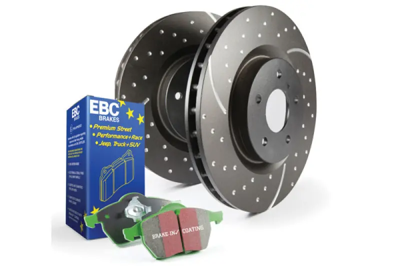Ebc Greenstuff Brake Pad And Drilled & Grooved Rotor Kit (S10 Series) 2