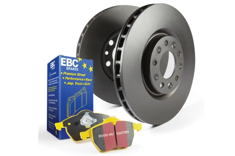 Ebc Yellowstuff Performance Brake Pad & Rk Slotted Rotor Kit (S13 Fitment) 1