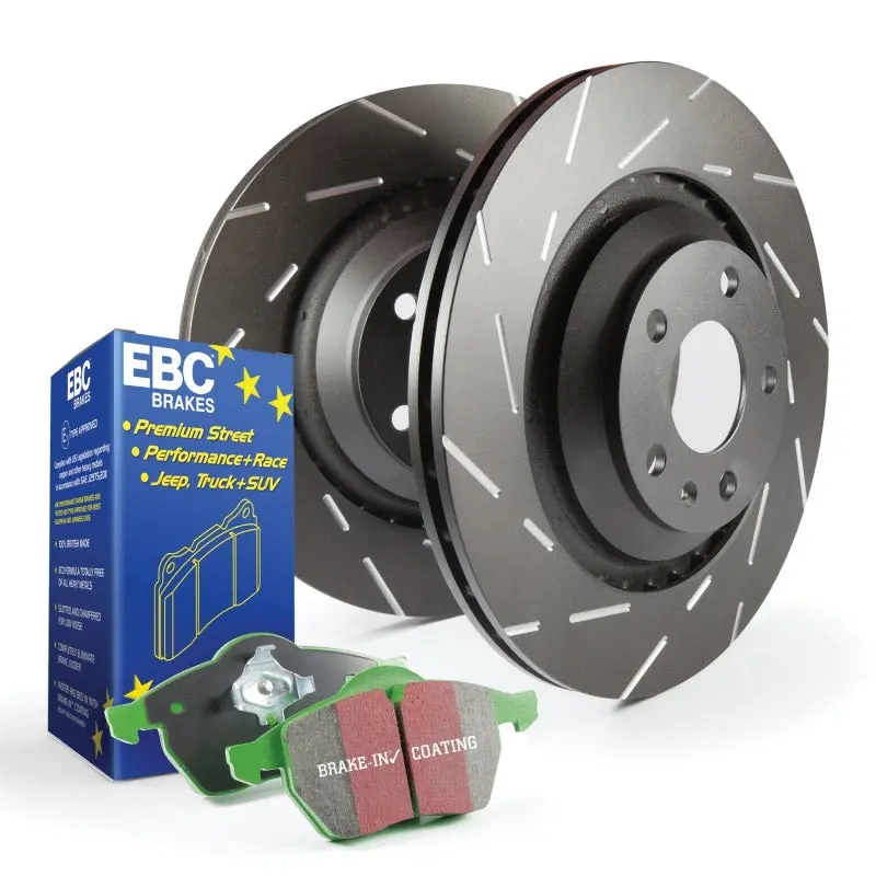Ebc Greenstuff Street-Oriented Brake Pad & Usr Drilled Rotor Kit 1