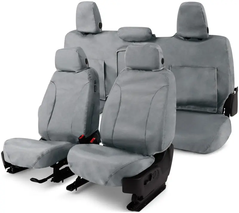 Covercraft Seatsaver Second-Row Seat Covers For 2021–2023 Toyota Venza – Waterproof Polyester, Grey Custom Fit 1
