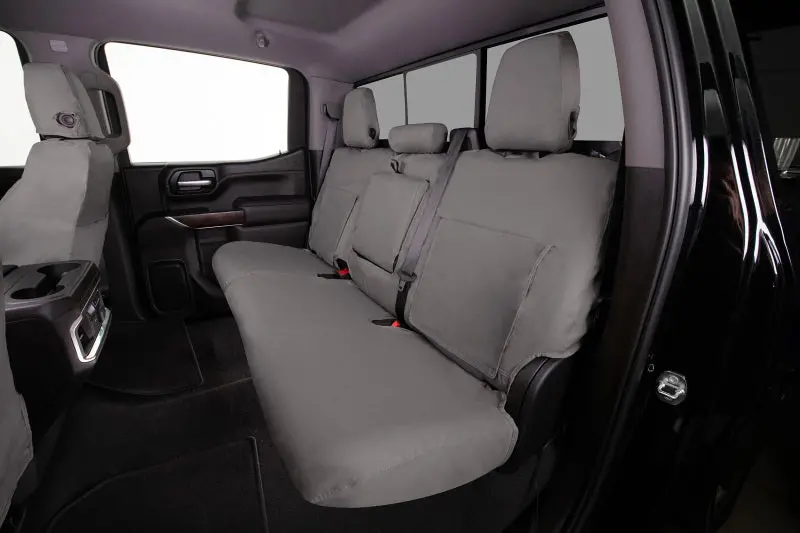 Covercraft 09-21 Ford E Polycotton Seatsaver Custom Front Row Seat Covers - Misty Grey 1