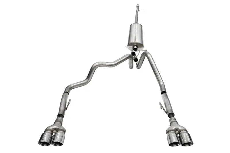 Corsa Cat-Back Exhaust System For 2022–2023 Chevrolet Silverado 1500 – Dual Rear Exit With 4-Inch Polished Tips 1