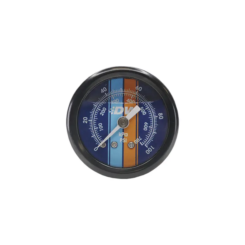 Deatschwerks 0–100 Psi Mechanical Fuel Pressure Gauge – 1.5-Inch Dial, Black Housing, Blue Face, 1/8” Npt Thread 1