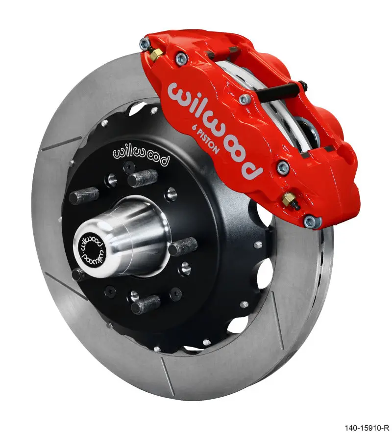 Wilwood Superlite 6R Front Big Brake Kit – 12.88-Inch Gt Competition Drilled Rotor, Narrow Mount, Red Finish 1