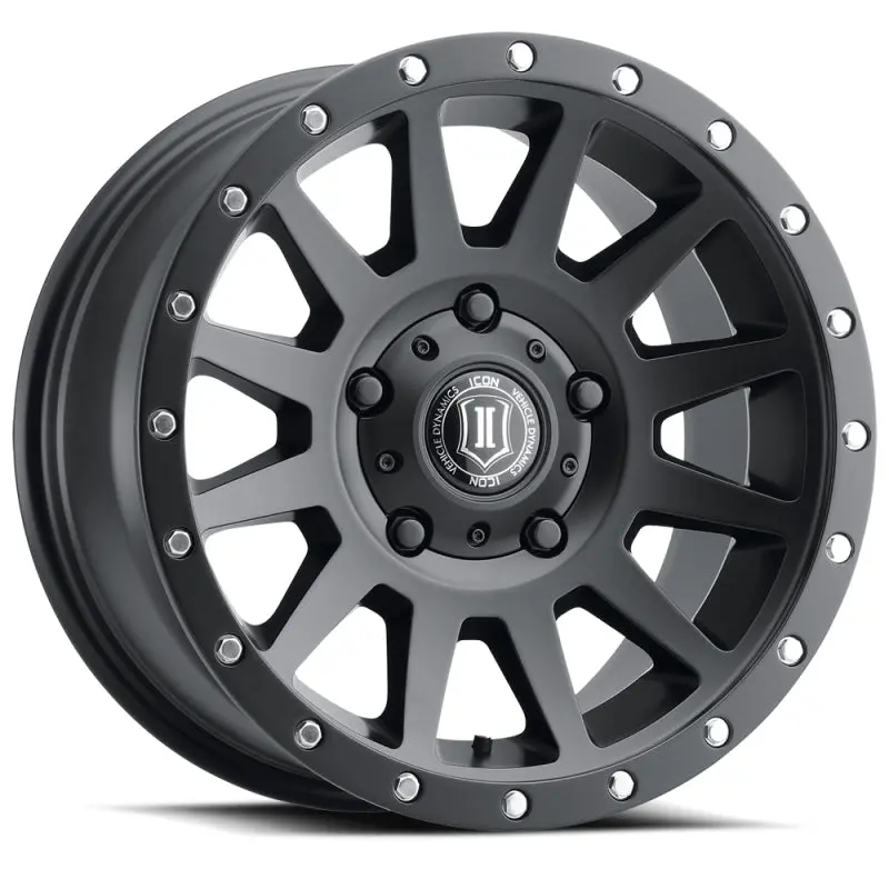 Icon Compression Satin Black Alloy Wheel – 17X8.5, 5X150 Bolt Pattern, 25Mm Offset, 5.75-Inch Backspace 1
