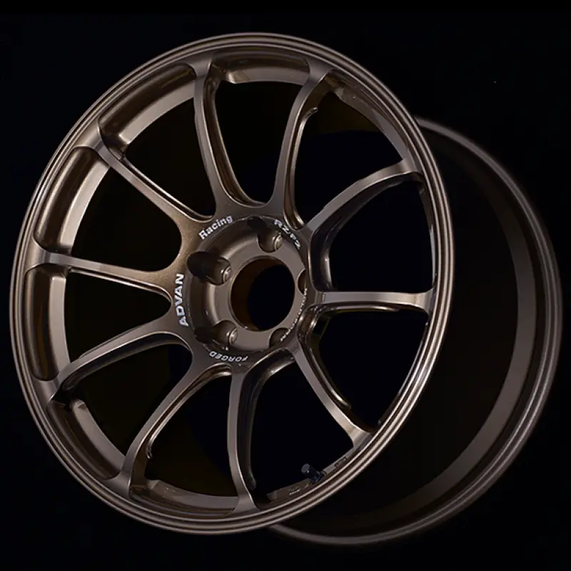 Advan Rz-F2 Racing Wheel – 18×9.5 Inches, +29 Offset, 5×114.3 Bolt Pattern, Umber Bronze Finish 1