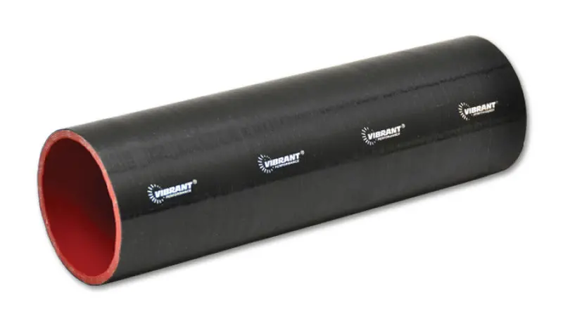 Vibrant Gloss Black Silicone Straight Hose Coupler – 3.125" Id × 12" Length 1