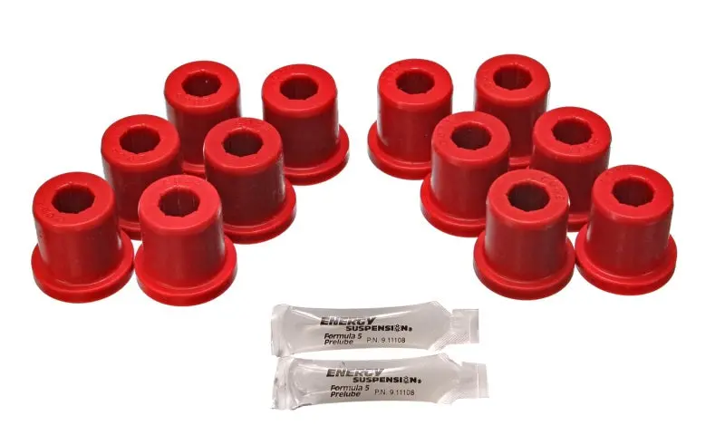 Energy Suspension Red Front Leaf Spring Bushing Kit – 12-Piece Set For 1981–1989 Toyota Fj40/Fj60 Land Cruiser 2